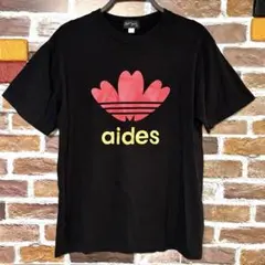♦️超美品♦️ adidas ロゴ入り 　　メンズ 　黒 Tシャツ　Ｍ