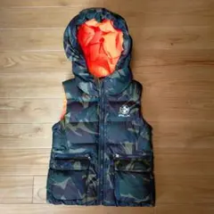 RLX （ラルフローレン）迷彩 フード付きダウンベスト サイズ6（120）