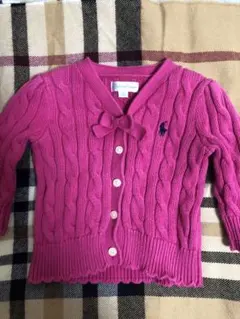 ラルフローレン　カーディガン 9M これからの季節に　ピンク