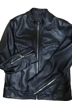 レザージャケット　レディース　Mサイズ　FORTIME　黒