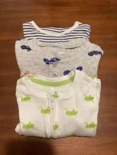 ベビーロンパース3点セット　長袖2枚、半袖1枚　3点セット