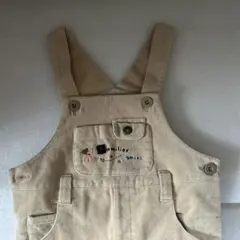 ファミリア　ロンパース　80サイズ　ベージュ オーバーオール