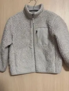 UNIQLO 防風フリースジャケット　ナチュラル　アウター　120