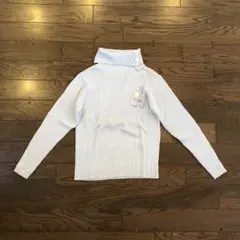 Lサイズ タートルネックセーター リブ編み