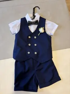 半袖フォーマルスーツ セット　ネイビー　110cm