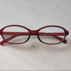 JiNS 眼鏡　度付き メガネ 老眼鏡 赤 JINS メガネ - メルカリ