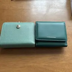 ミントグリーン 三つ折り財布