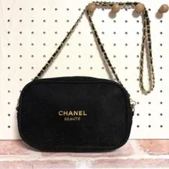 CHANELBEAUTEショルダーバッグブラックノベルティ♡チェーンおまけ付き