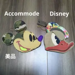 【美品】Accommode　Disney　バッグ　ポーチ　ミッキー&ドナルド