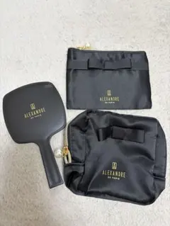 ALEXANDRE DE PARIS ブラックポーチ鏡セット