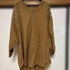 GLOBAL WORK 綿100% L レースブラウス