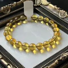 232】ブルーアンバーハニーアンバー花型デザインブレスレット - メルカリ