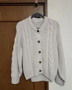 GU ケーブルニットカーディガン XL