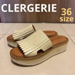 美品 CLERGERIE クレジュリー 厚底サンダル ホワイト 36のサムネイル