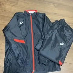 11月16日限定⭐️asics ウィンドブレーカー上下セット ブラック/レッド