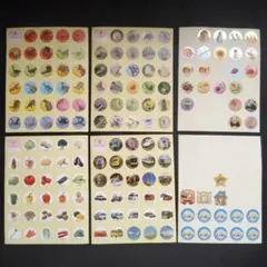 乗り物・野菜・昆虫・恐竜ステッカー4シート+おまけ