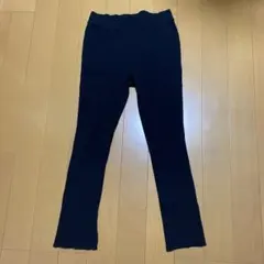 ユニクロ　レディース　リブレギンス　黒　Lサイズ　スリット　美品