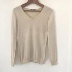 ユニクロ コットンカシミヤVネックセーター　Mサイズ