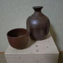 茶道具 棗 濃茶色 陶器製 蓋付き 巾着袋付き - メルカリ