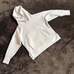 【C De C】レーヨン混 なめらかポンチ素材フーディスウェット（38）グレー