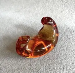 【ガラス製】ラッコの置物（飴色）