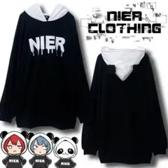 NieR clothing耳付きプルオーバーパーカー【PANDA】