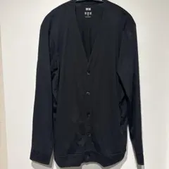 ユニクロ　エアリズム　カーディガン　ネイビー　美品　冷感