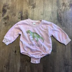 恐竜プリントロンパース 3-6M 60cm