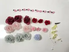 髪飾り・ヘアクリップまとめ売り(花・フラワー)[成人式・卒業式・前撮り・浴衣]