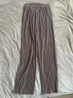 MURUA シャイニープリーツパンツ フリーサイズ モカ