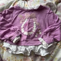 メゾピアノ　トレーナー　重ね着風