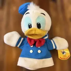 紙タグ付き！東京ディズニーランド ドナルドダック ハンドパペット　当時物　レトロのサムネイル