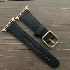 新品未使用 Apple Watch レザーベルト ブラック ピンクゴールド