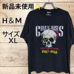 ✨新品未使用✨ H＆M グラフィック プリント Tシャツ ブラック②《XL》