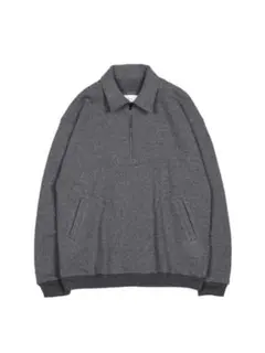 cornierシルクコットンハーフジッププルオーバー