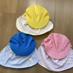 つば付き帽子 3色セット　カラー帽子