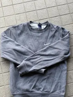【激レア】NIKE ワンポイントロゴ スウェット フェードグレー 古着 90s
