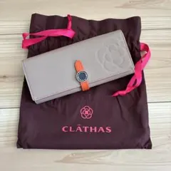 CLATHAS 長財布 ベージュ オレンジ カメリアのサムネイル