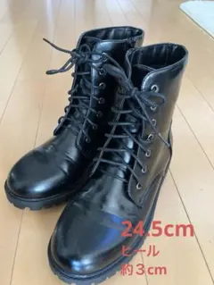★良品★ブーツ　24.5cm ヒール3cm 卒業式にも使用可　袴