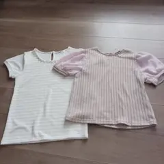 未使用　ビジュ付きTシャツ2枚セット　レディース　Mサイズ