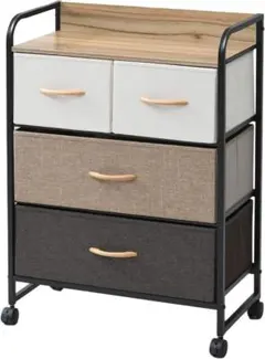 ファブリックチェスト3段YZFC-6080(BR/BK)