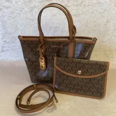 マイケルコース　ハンドバッグ　ショルダー　ロゴ