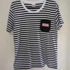 MARVEL ボーダー ポケットTシャツ Lサイズのサムネイル
