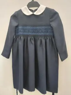 ネイビー襟付きワンピース　日本製