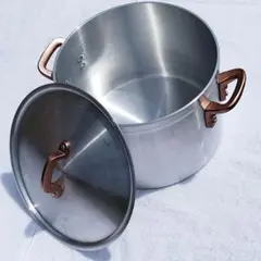 中古 本間製作所 仔犬印 寸胴なべ、180ccお玉セット お値下げ中！本日