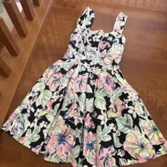 snidelフラワープリント ノースリーブミニワンピース