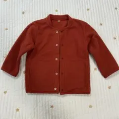 無印良品　キッズ フリースジャケット 90cm レンガ色
