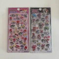 プチドロップステッカー パワーパフガールズ 黒 ピンク 正規品 ボンドロ シール