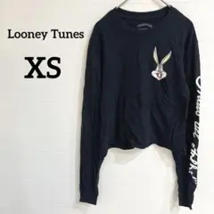 Looney Tunes【XS】バックスバニー 長袖Tシャツ ブラック