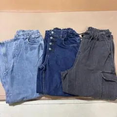 キッズ　デニムパンツ 3枚セット